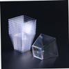 STOBAZA 20pcs Round Disposable Dessert Containers Lids Jelly Mousse Cups Party Wedding Banquet Tasting Events view 2