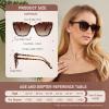 PUBOWT Bifocal Reading Sunglasses for Women Oversized Cat-eye Fashion Sun Reader Spring Hinge Eyewear UV400 Protection PT2001C (+ 3.0 X, Tortoiseshell) view 3
