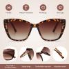 PUBOWT Bifocal Reading Sunglasses for Women Oversized Cat-eye Fashion Sun Reader Spring Hinge Eyewear UV400 Protection PT2001C (+ 3.0 X, Tortoiseshell) view 4