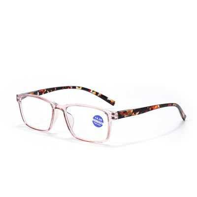 HAITONGCR Anti-blue Reading Glasses Ultra-clear Spring Legs (Glamour powder,350 degrees)