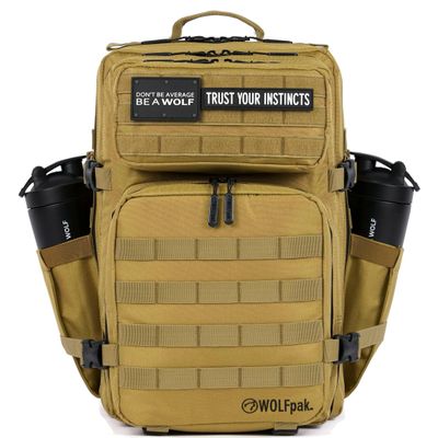 WOLFpak 45L Tactical Backpack w/Meal Prep Management Kit (Khaki)