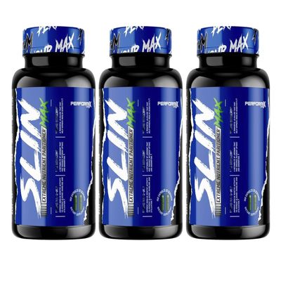 VitaBoost SLIN Max Nutrient Partitioning Complex - Increase Mass & Size 90 Servings (120 Capsules, Pack of 3) and Pill Holder by GeoMetal