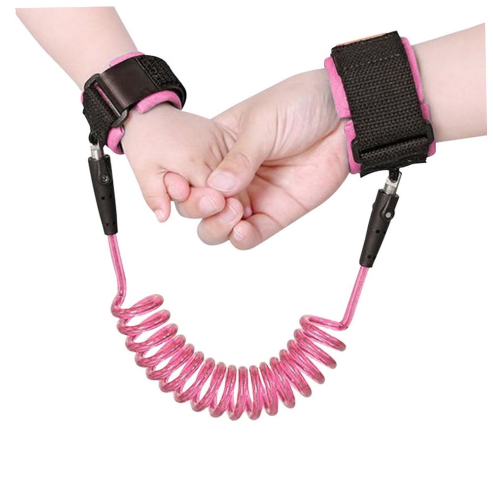 Boy Girl's Anti Lost Wrist Band 2pcs, 2m Lock Rotating Head