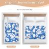 Blue and White Lovely Daisy Extra Large Resuable Training Pee Pads for Kids Highly Absorbent Crib Pee Mattress Pad Machine Washable Diaper Pads for Baby Boys Girls , 52" L x 34" W view 4