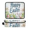 miaozhen Hair Tool Travel Bag with Iron Mat Portable Travel Carrying Case for Straigheners, Curling Iron, Hair Dryer, Happy Easter Bunny Lily Watercolor Eggs Women Essentials Storage plancha view 3