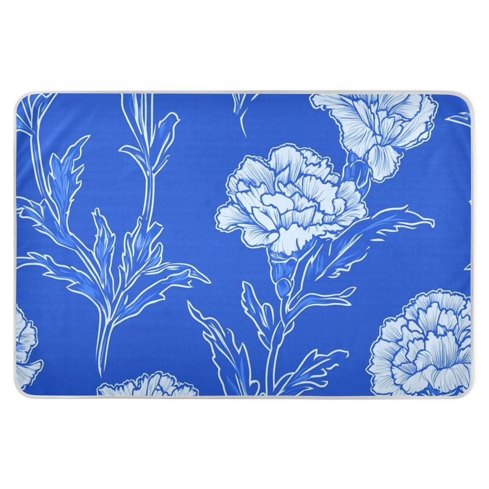 Carnation Glory Blue Extra Large Resuable Toddler Mattress Pads Water Resistant Potty Training Mats Changing Bed Liners for Children Adults Pets , 52" L x 34" W impermeable para cama ninos
