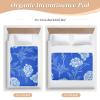 Carnation Glory Blue Extra Large Resuable Toddler Mattress Pads Water Resistant Potty Training Mats Changing Bed Liners for Children Adults Pets , 52" L x 34" W impermeable para cama ninos view 4