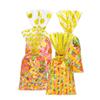 100 Pcs 13 x 27cm Plastic Candy Gift Bags Polka Dot Striped Goodie Bags Clear Cookie Treat Bags Cellophane Party Favor Bags Birthday Goody Bags Wedding Snack Bags with 100 Pcs Twist Ties Golden view 3