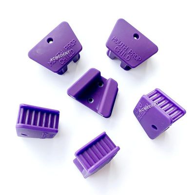 10Pcs Dental Tongue Piercing Silicone Mouth Props Bite Blocks Medium Child 10Pcs/Pack Purple Color Autoclaved