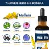 Selvaherb Mullein Drops for Lungs - Mullein Leaf Extract for Lungs Respiratory Health, Combat Free Radicals & Immune Support Supplements with Goldenseal Thyme Echinacea Elderberry. 2oz view 4