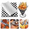 100PCS Deli Paper,Premium Food Basket Liners, Grease Resistant Wax Paper Sheets for Food,Deli Wrap Wax Paper Sheets for Wrapping Bread and Sandwiches (Black, 8.5") view 1