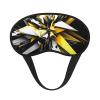 Abstract Black White Yellow Sleep Mask for Women Men Eye Mask for Sleeping Light Blocking Sleeping Mask with Elastic Strap Blindfold for Flight Nap Soft Breathable Travel Eye Cover for Side Sleeper view 1