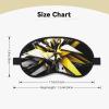 Abstract Black White Yellow Sleep Mask for Women Men Eye Mask for Sleeping Light Blocking Sleeping Mask with Elastic Strap Blindfold for Flight Nap Soft Breathable Travel Eye Cover for Side Sleeper view 4