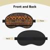 African Mud Cloth Tribal Sleep Mask for Women Men Eye Mask for Sleeping Light Blocking Sleeping Mask with Elastic Strap Blindfold for Flight Nap Soft Breathable Travel Eye Cover for Side Sleeper view 2