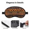 African Mud Cloth Tribal Sleep Mask for Women Men Eye Mask for Sleeping Light Blocking Sleeping Mask with Elastic Strap Blindfold for Flight Nap Soft Breathable Travel Eye Cover for Side Sleeper view 3
