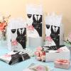 Sinload 50 Sets Wedding Welcome Bags with 50 Sheets Tissue Paper Mr. and Mrs. Welcome to Our Wedding Favor Bags Paper Bags with Handles Wedding Party Gift Bags Welcome Wedding Bags for Hotel Guests view 4