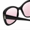 Medspex Sophia Pink Tint FL-41 Reading Glasses +1.25 Black Women's Migraine Glasses FL41 Fluorescent Blue Light Sensitivity view 4