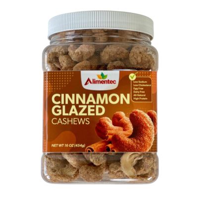 Alimentec Caramelized Cashew Nuts with Cinnamon 16 Oz | Gourmet Artisan Flavor | Natural Ingredients | Premium Packaging