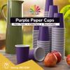 Party Solids Purple Paper Cups 9 oz - 50 Disposable Cups for Hot & Cold Drinks - Durable 280 GSM Coffee Tea Tumblers for Parties Events & To Go view 3