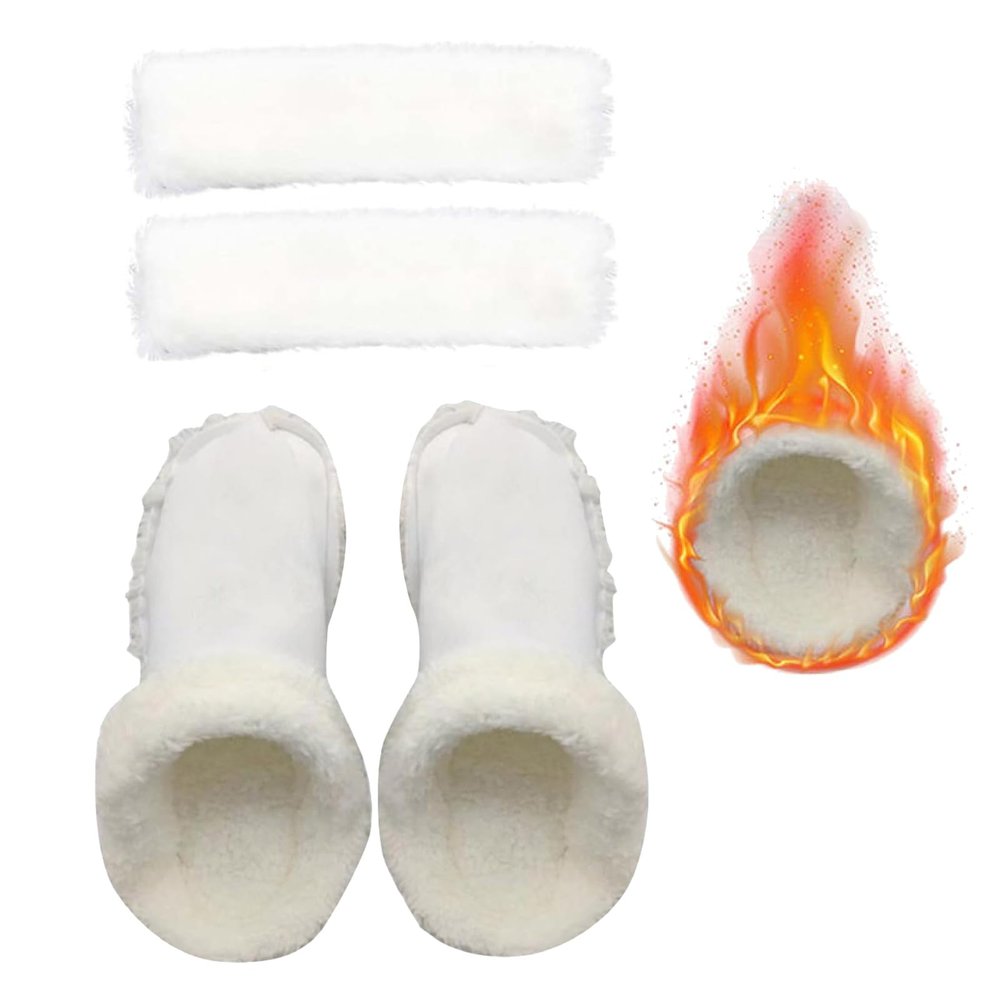 Warm Liner Clogs Liner Winter Removable Warm Liners for Clogs,Shoe Liner Clogs Shoes Liner Snow Boot,Insoles for Clogs Replacement,Insoles Clogs Shoe Accessories,Cozy Fur Lined Slippers (White, 23)