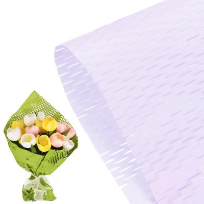 M METERXITY 10-Sheet Floral Wrapping Paper, Waterproof Mesh Flower Wrapping Paper for Bouquets/Gift Packaging [Purple]