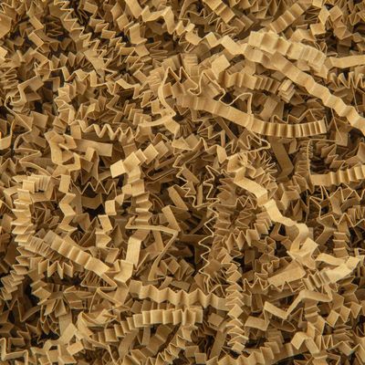 8.5oz Crinkle Paper Filler, Gift Baskets Gift Boxes Crafts Shredded Cut Paper Packaging Decorative Stuffing & Cushioning Confetti for Easter Birthday Wedding Party Favor Brown