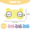 4PCS Cute Sleep Mask Breathable & Comfortable Cartoon Funny Eye Mask with Elastic Band Kids Sleep for Kids Boys Girls Men Woman Night Sleeping view 3