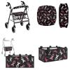 Maiyoinou Pink Ribbon Walkers for Seniors Accessories Seat and Back Rest Covers Foldable Storage Bags for Rollator Walkers (3 Pieces) view 1