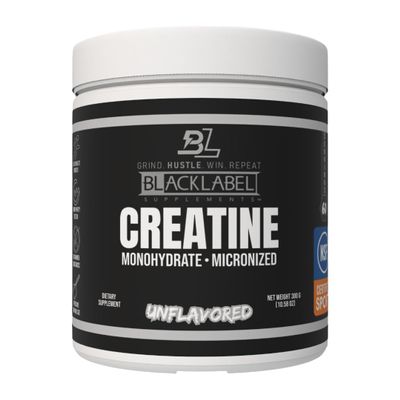 BLACKLABEL Supplements Creatine Monohydrate Powder, 60 Servings Unflavored Creatine Powder for Muscle Gain and Strength Support Daily Creatine Supplement for Men and Women, 5g per Serving