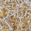 8.5oz Crinkle Paper Filler, Gift Baskets Gift Boxes Crafts Shredded Cut Paper Packaging Decorative Stuffing & Cushioning Confetti for Easter Birthday Wedding Party Favor Gold White view 1