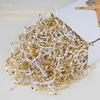 8.5oz Crinkle Paper Filler, Gift Baskets Gift Boxes Crafts Shredded Cut Paper Packaging Decorative Stuffing & Cushioning Confetti for Easter Birthday Wedding Party Favor Gold White view 2