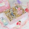 8.5oz Crinkle Paper Filler, Gift Baskets Gift Boxes Crafts Shredded Cut Paper Packaging Decorative Stuffing & Cushioning Confetti for Easter Birthday Wedding Party Favor Gold White view 4
