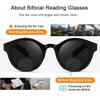 ICARA Vintage Round Bifocal Reading Sunglasses for Women Men Trendy Shades Retro Circle Sun Glasses (Black, 2.5, x) view 2
