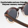 ICARA Vintage Round Bifocal Reading Sunglasses for Women Men Trendy Shades Retro Circle Sun Glasses (Black, 2.5, x) view 4