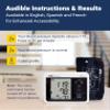 A&D Medical Voice-Guided Blood Pressure Monitor for Home Use with Bluetooth, UA-1040TBLE - Wide Range Cuff (8.6-16.5" / 22-42cm) Ideal for Visually Impaired - 3 Language Selections, Accessible view 2