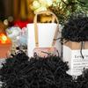 8.5oz Crinkle Paper Filler, Gift Baskets Gift Boxes Crafts Shredded Cut Paper Packaging Decorative Stuffing & Cushioning Confetti for Easter Birthday Wedding Party Favor Black view 4