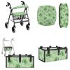 Maiyoinou St Patricks Day Walker Seat Cover Rollator Seat and Back Rest Covers Green Leaf Walker Storage Bag for Four Wheel Rollator (3 Pieces Set) view 1