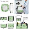 Maiyoinou St Patricks Day Walker Seat Cover Rollator Seat and Back Rest Covers Green Leaf Walker Storage Bag for Four Wheel Rollator (3 Pieces Set) view 3