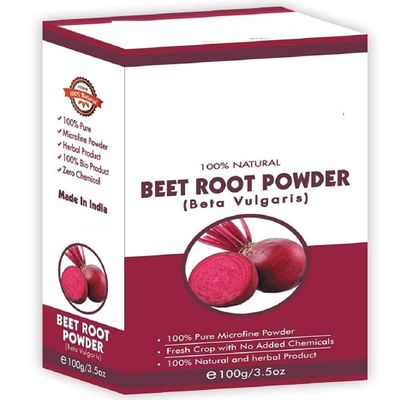100% Organic Beetroot Powder, 100 Grams,3.52Oz