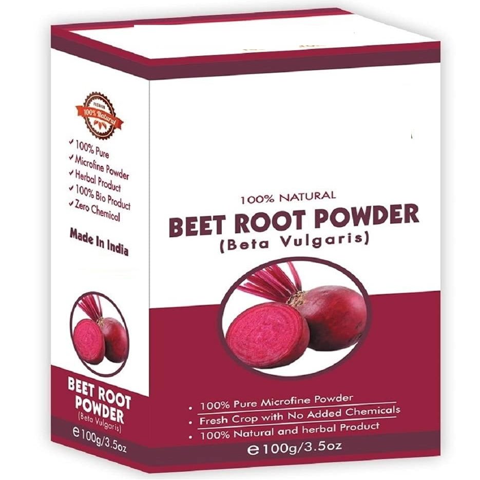 100% Organic Beetroot Powder, 100 Grams,3.52Oz