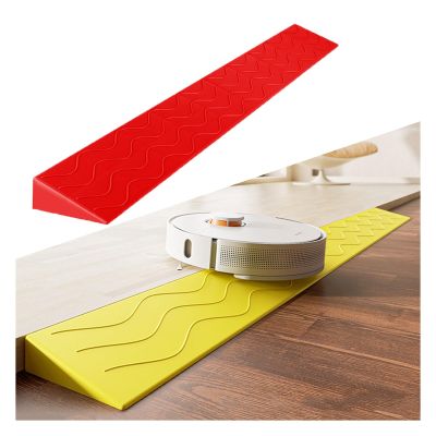 Home Threshold Ramp Mat 1-10 Centimetre High Indoor Step Mats Kerbstone Ramp Portable Climbing Mats Non-slip Textured Design Suitable for Trolleys Toy Cars Office Doorways Easy to Install(Red,H2CM)