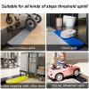 Home Threshold Ramp Mat 1-10 Centimetre High Indoor Step Mats Kerbstone Ramp Portable Climbing Mats Non-slip Textured Design Suitable for Trolleys Toy Cars Office Doorways Easy to Install(Red,H2CM) view 2