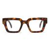 bullabulling Style Reading Glasses for Women Men, Fashion Square Blue Light Blocking Readers L05 (leopard, 2.25, x) view 2