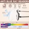 Yiwaeye 3 Pack Foldable Reading Glasses Blue Light UV Blocking, Compact Thin Half Frame Readers with Portable Cases for Men Women Black/Gunmetal/Red +2.5 view 4