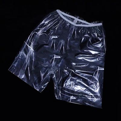 PVC Adult Incontinence Pants,Adult Diaper/Incontinence Pants, Elastic Band Plastic Waterproof PantsSuper Soft Double-Sided, Silent Boxer Briefs, Loose Large-Size Reusable Diapers