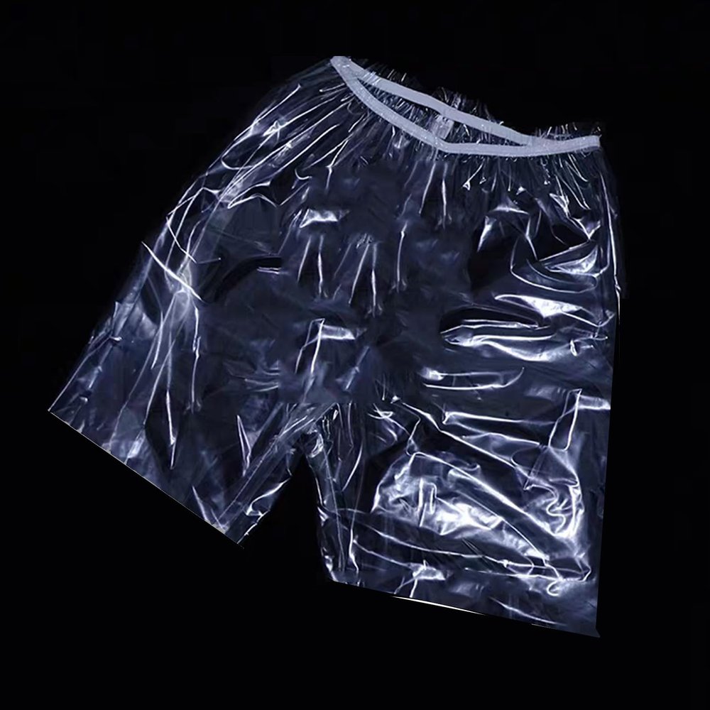 PVC Adult Incontinence Pants,Adult Diaper/Incontinence Pants, Elastic Band Plastic Waterproof PantsSuper Soft Double-Sided, Silent Boxer Briefs, Loose Large-Size Reusable Diapers
