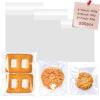 Cherodada 4x4 4x6 5x7 Inch Cookie Bags with Seals, clear Self Adhesive Sealing Cellophane Brownie Wrappers Bags, Individual Treat Plastic Bags for Gift, Cookie, Baking, Snack Packaging (200 Pcs) view 1
