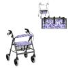Babrukda Purple Butterfly Western Aztec Rollator Walker Seat and Backrest Covers with Rollator Walker Replacement Medical Basket for Women, Men, Seniors Walker Accessories for Folding Walker view 1