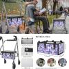 Babrukda Purple Butterfly Western Aztec Rollator Walker Seat and Backrest Covers with Rollator Walker Replacement Medical Basket for Women, Men, Seniors Walker Accessories for Folding Walker view 3