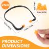 30 Pcs Banded Ear Plugs for Shooting Range Silicone Reusable Ear Protection Plugs Noise Cancelling Lightweight Earplug for Hearing Protection Sleeping Work Construction Concerts Reduction(Black) view 2